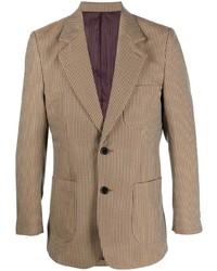 Мужской светло-коричневый пиджак с узором "в ёлочку" от Viktor & Rolf