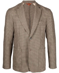 Мужской светло-коричневый пиджак с узором "гусиные лапки" от Barena