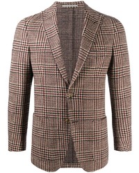 Мужской светло-коричневый пиджак с узором "гусиные лапки" от Eleventy