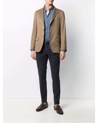 Мужской светло-коричневый пиджак от Mp Massimo Piombo