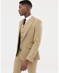 Мужской светло-коричневый пиджак от ASOS DESIGN