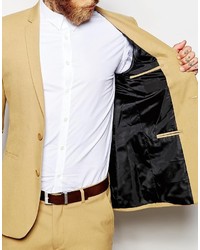 Мужской светло-коричневый пиджак от Asos
