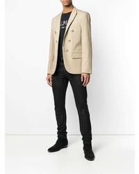 Мужской светло-коричневый пиджак от Balmain