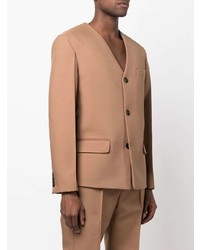 Мужской светло-коричневый пиджак от Nanushka