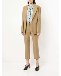 Женский светло-коричневый пиджак от Erika Cavallini