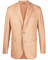 Мужской светло-коричневый пиджак от Luigi Bianchi Mantova