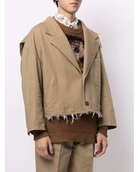 Мужской светло-коричневый пиджак от Doublet