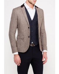 Мужской светло-коричневый пиджак от Topman