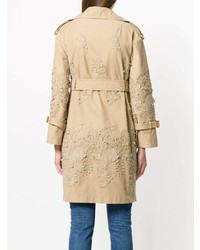 Женский светло-коричневый плащ от Ermanno Scervino