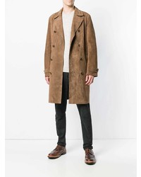 Мужской светло-коричневый плащ от Salvatore Santoro