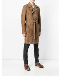 Мужской светло-коричневый плащ от Salvatore Santoro
