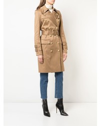 Женский светло-коричневый плащ от Balmain