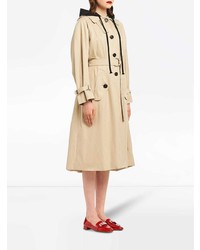 Женский светло-коричневый плащ от Miu Miu