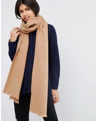 Светло-коричневый плетеный шарф