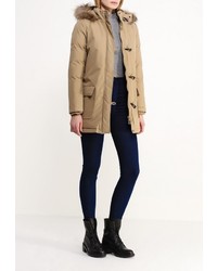 Женский светло-коричневый пуховик от Design