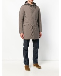 Мужской светло-коричневый пуховик от Herno