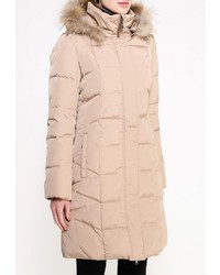 Женский светло-коричневый пуховик от Sela