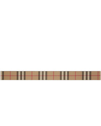 Мужской светло-коричневый ремень из плотной ткани в шотландскую клетку от Burberry