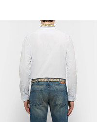 Мужской светло-коричневый ремень с принтом от Gucci