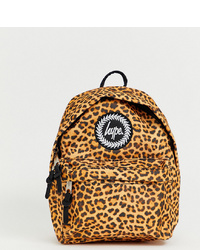 Женский светло-коричневый рюкзак с леопардовым принтом от Hype