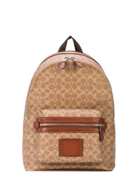 Мужской светло-коричневый рюкзак с принтом от Coach