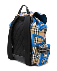 Мужской светло-коричневый рюкзак с принтом от Burberry