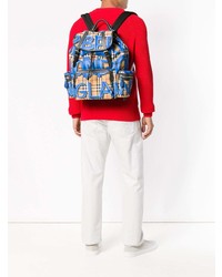 Мужской светло-коричневый рюкзак с принтом от Burberry