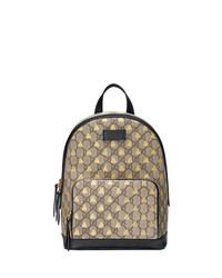 Женский светло-коричневый рюкзак с принтом от Gucci