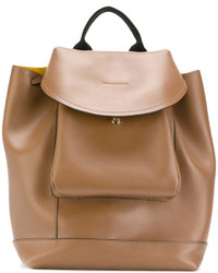 Женский светло-коричневый рюкзак с принтом от Marni