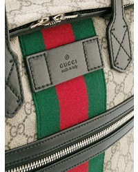 Мужской светло-коричневый рюкзак с принтом от Gucci
