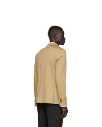 Мужской светло-коричневый сатиновый пиджак от Ps By Paul Smith