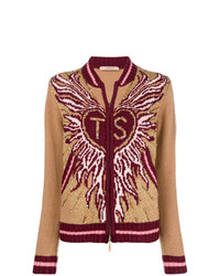 Женский светло-коричневый свитер на молнии от Twin-Set