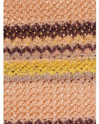 Женский светло-коричневый свитер с v-образным вырезом с принтом от Marni