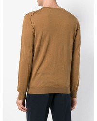 Мужской светло-коричневый свитер с v-образным вырезом от Lanvin