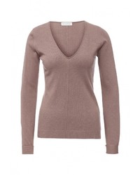 Женский светло-коричневый свитер с v-образным вырезом от Delicate Love