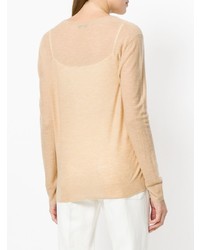 Женский светло-коричневый свитер с v-образным вырезом от Joseph