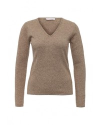 Женский светло-коричневый свитер с v-образным вырезом от Fontana 2.0