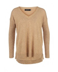 Женский светло-коричневый свитер с v-образным вырезом от MinkPink