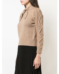 Женский светло-коричневый свитер с v-образным вырезом от Co