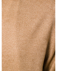 Мужской светло-коричневый свитер с v-образным вырезом от Fay
