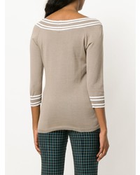 Женский светло-коричневый свитер с v-образным вырезом от Charlott