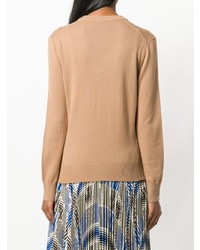 Женский светло-коричневый свитер с v-образным вырезом от Joseph