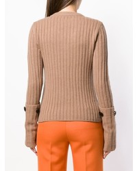 Женский светло-коричневый свитер с v-образным вырезом от Joseph