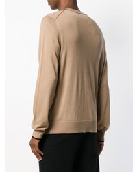 Мужской светло-коричневый свитер с v-образным вырезом от Joseph