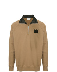 Мужской светло-коричневый свитер с воротником на молнии от Wood Wood