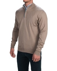 Светло-коричневый свитер с воротником на пуговицах