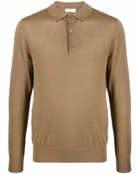 Мужской светло-коричневый свитер с воротником поло от Closed