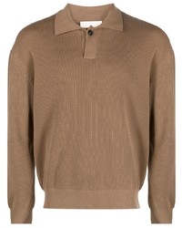 Мужской светло-коричневый свитер с воротником поло от Closed