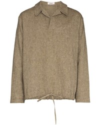 Мужской светло-коричневый свитер с воротником поло от COMMAS