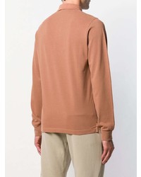 Мужской светло-коричневый свитер с воротником поло от Stone Island